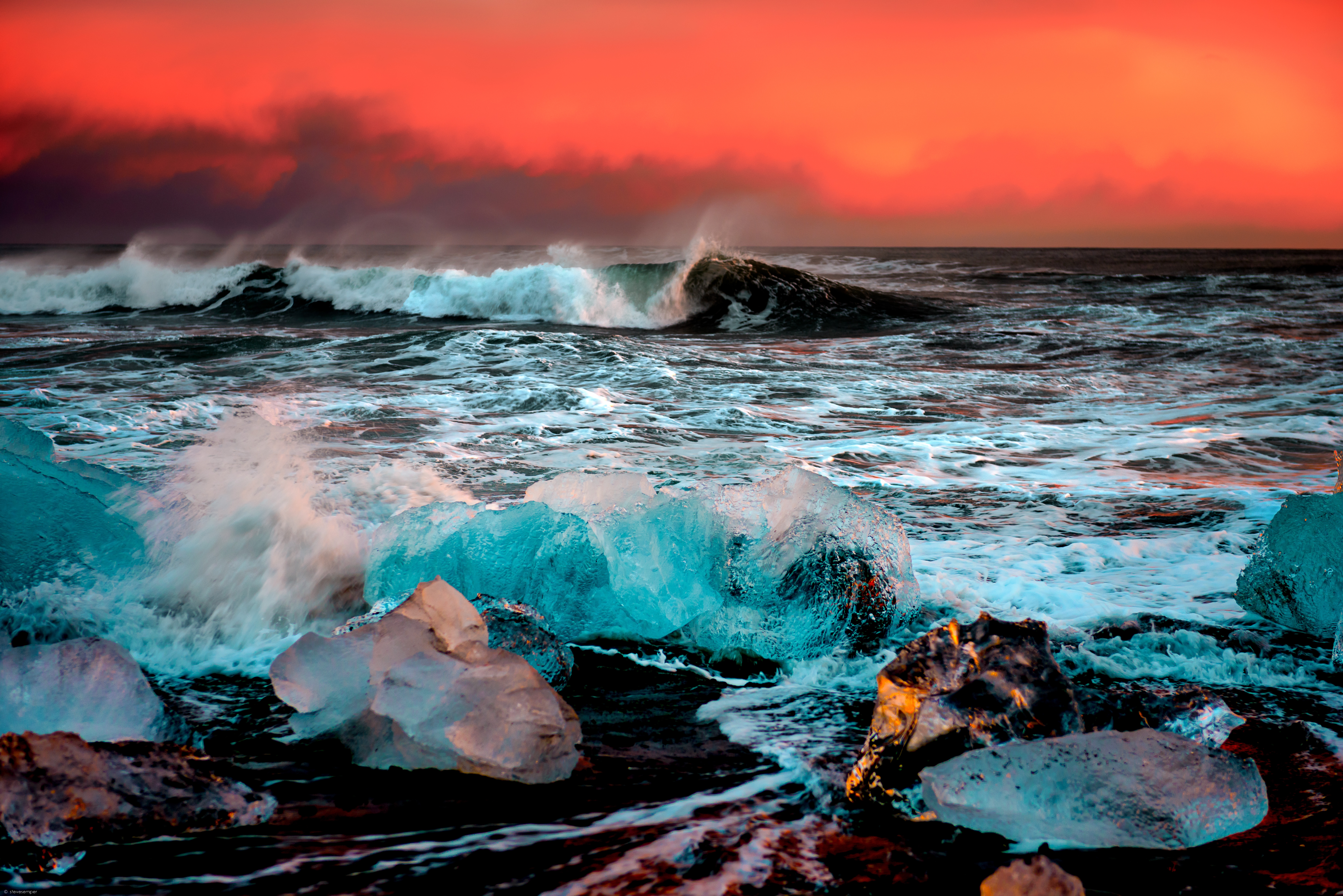 Jokulsarlon Glacier Ice Iceland 